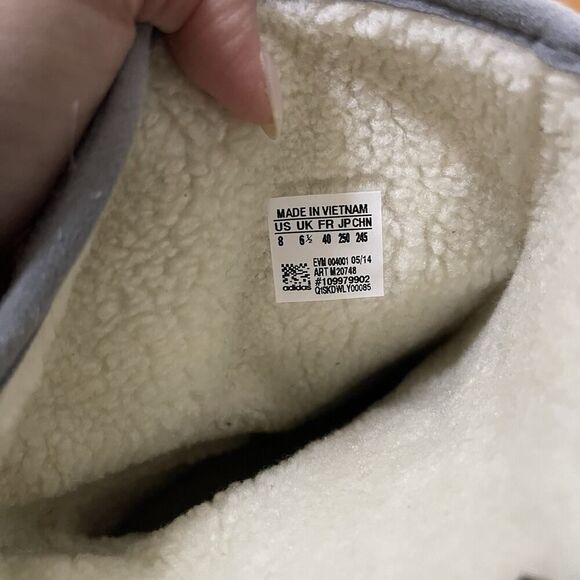 RARE!! ADIDAS gray suede sherpa lined slip on Extaboot size US 8 - Picture 3 of 12